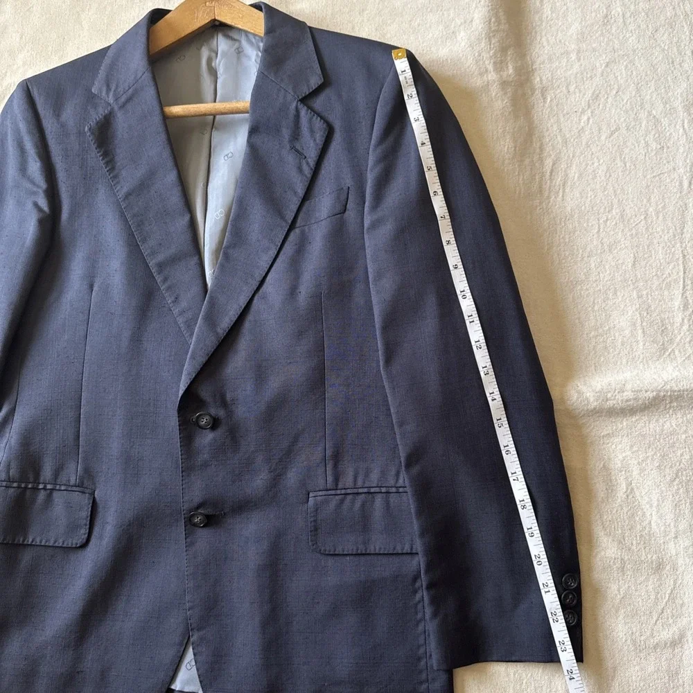 Christian Dior Men's Navy Blue Blazer Suit Jacket Vintage